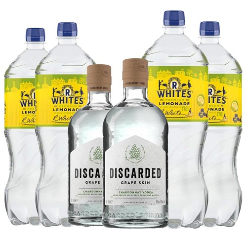 Case of 6 with Discarded Grape Skin Vodka 70cl and R. White’s Lemonade | Spirit & Mixer Set